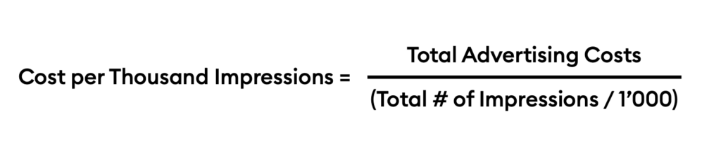 Cost per Thousand Impressions Formula