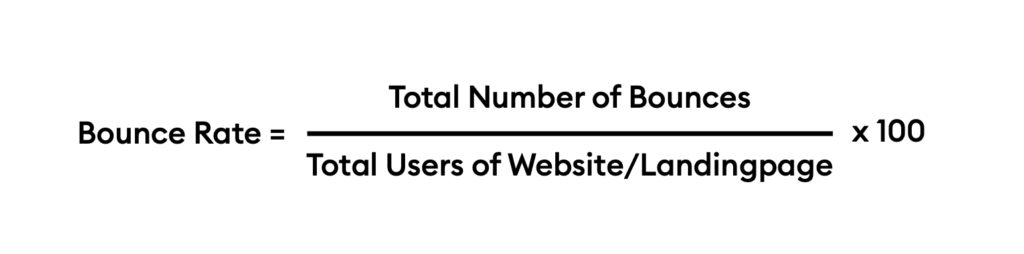 bounce rate formula