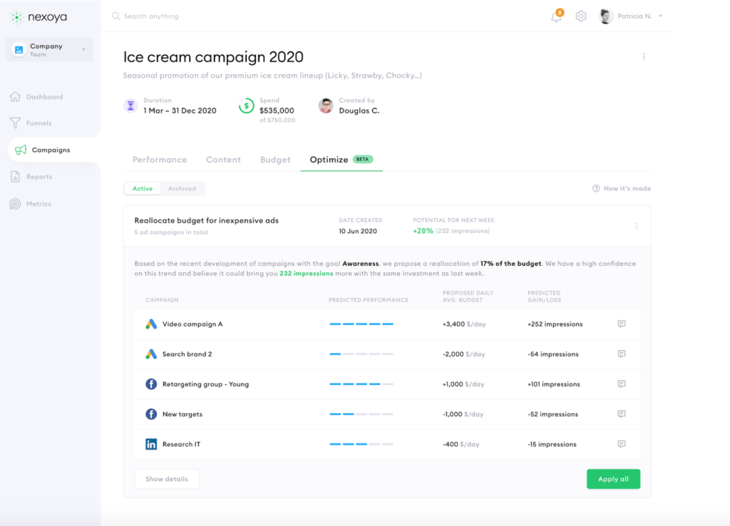 Campaign optimization what is new 1