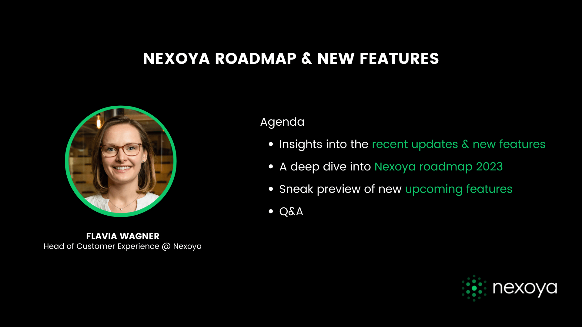 Nexoya roadmap and new features 2023 replay