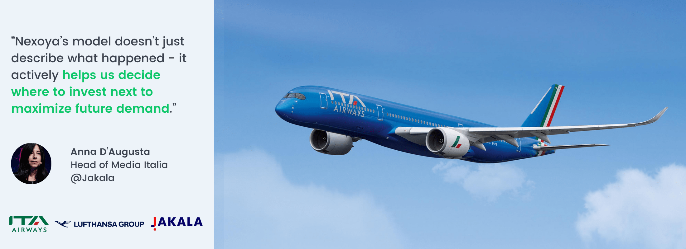 ITA Airways (Lufthansa Group) Success Story: Up to 58.63% more bookings for short-term flights